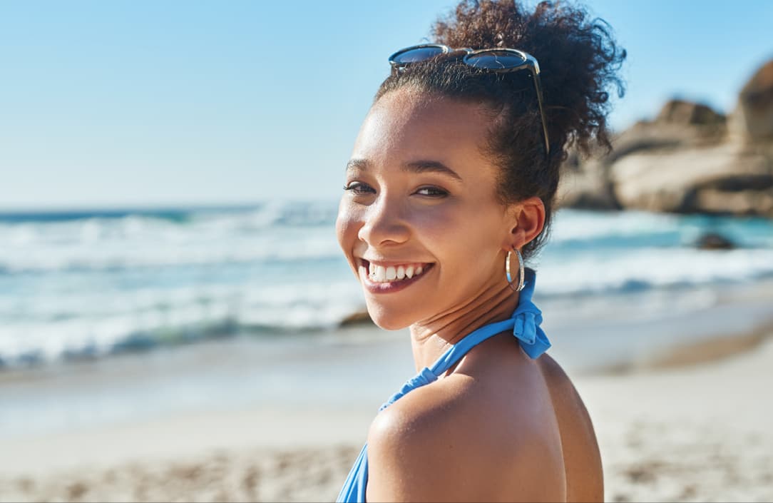Smiling Capetonian on the beach